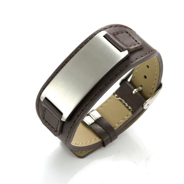 Pulsera de cuero 2 SafeID